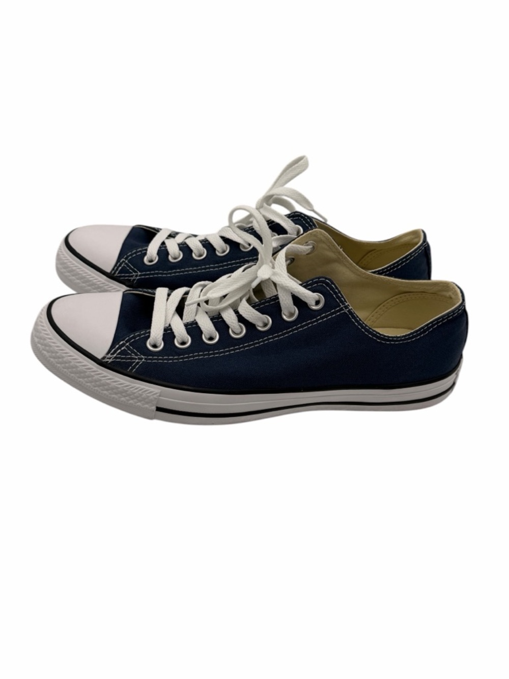 Navy & White - Converse All-Stars Low Top Sneakers - Unisex W 11/M 9 - Picture 4 of 11